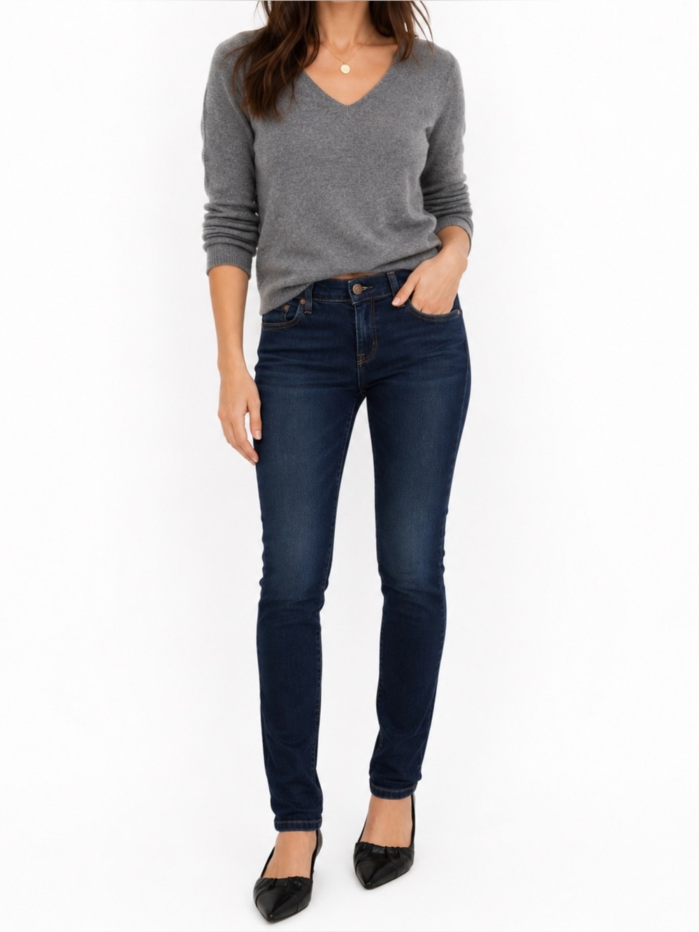 J. Crew Matchstick‎ Dark Indigo Skinny Jeans Size 25 Low Rise Stretch Denim